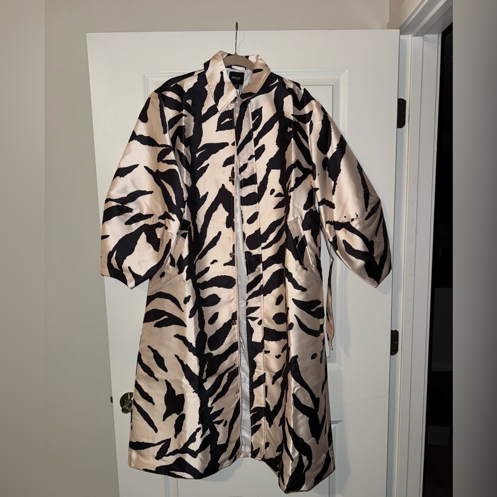 Zebra print Nasty Gal trench for sale!